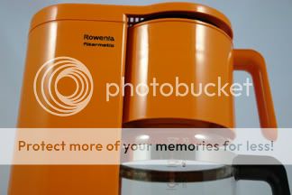 orange Rowenta coffee machine