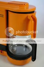 orange Rowenta coffee machine