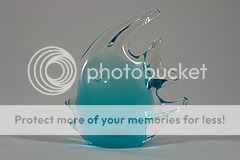 Small blue art glass fish sculpture