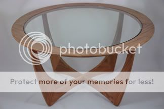 Vintage G-plan glass-topped table