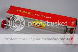 vintage Pyrex glass rolling pin