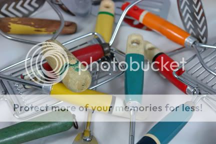 group shot of vintage kitchen utensils