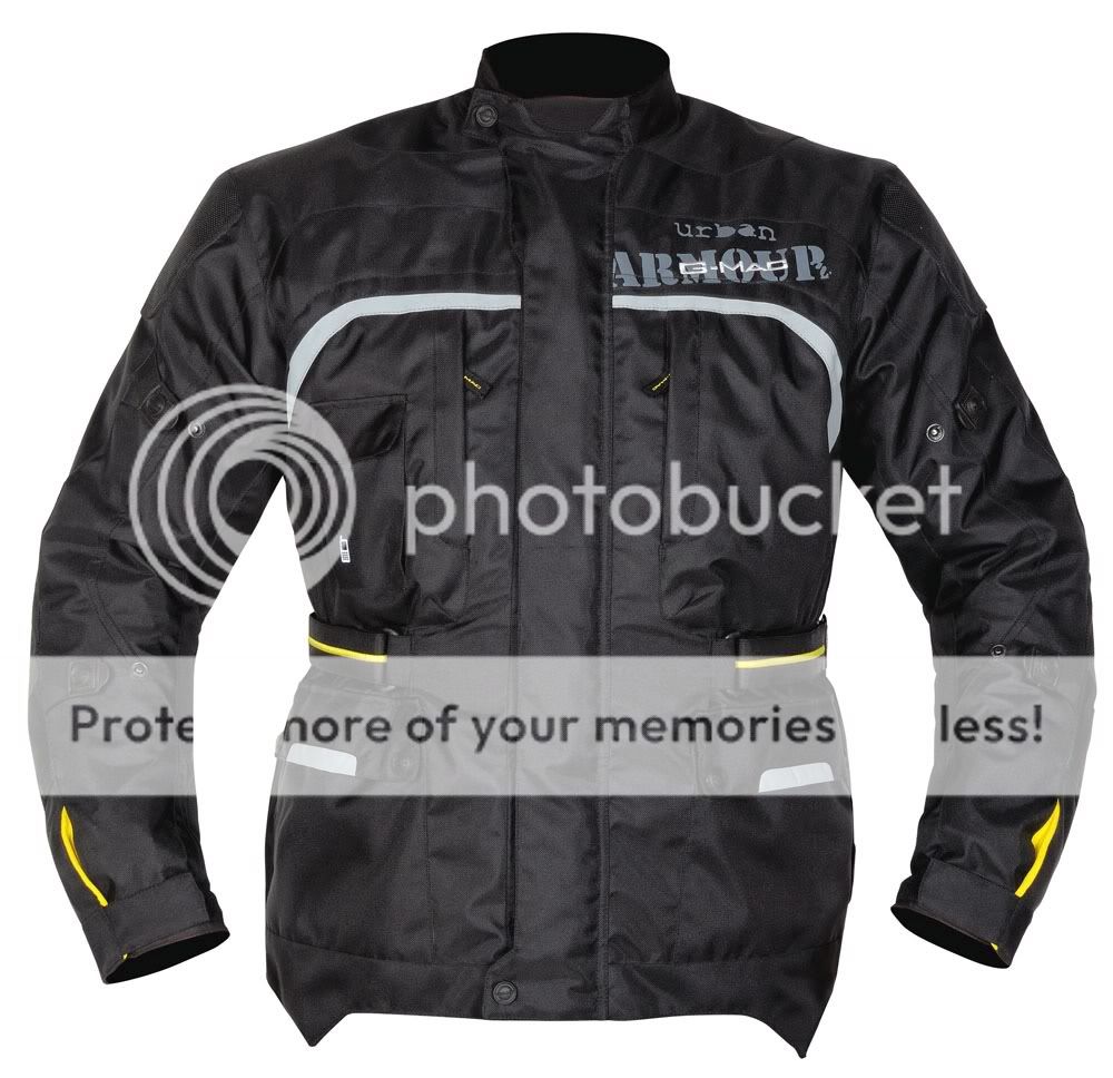 GMac Nitro Pilot Motorcycle Motorbike Jacket Black Waterproof Scooter