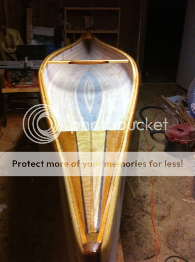Cedar strip canoe. Time for some varnish!