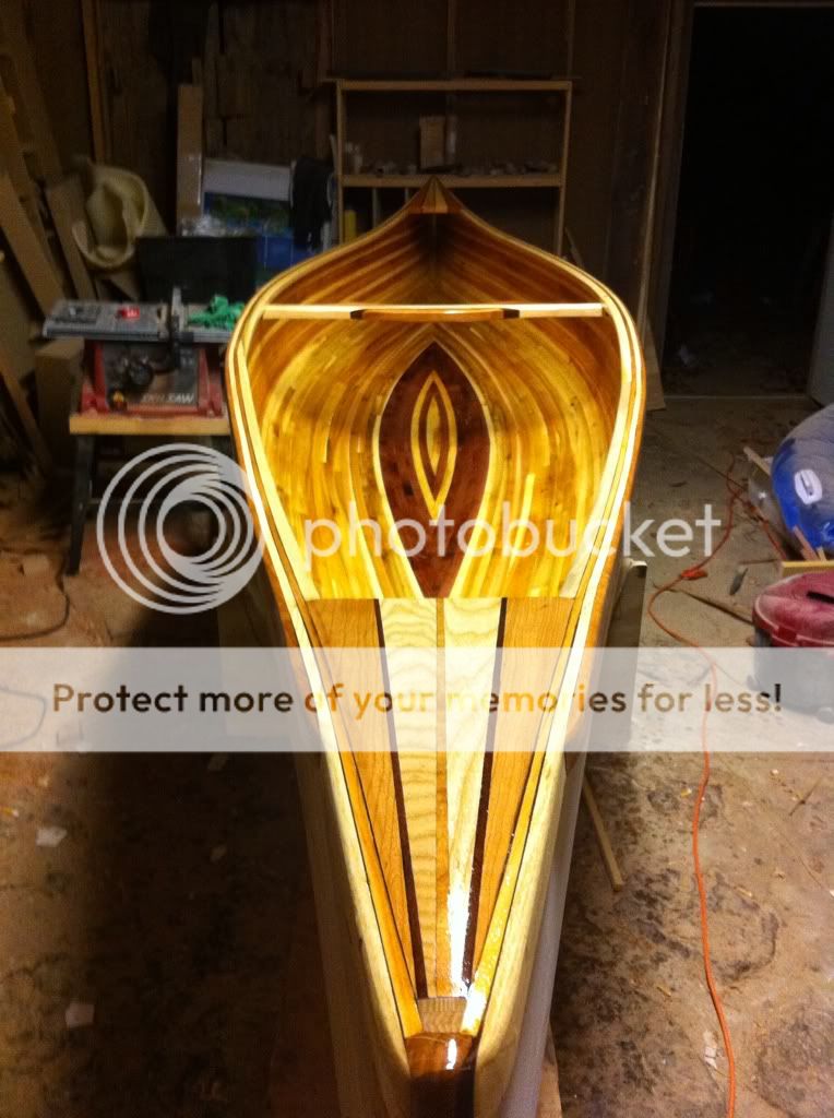 Cedar strip canoe. Time for some varnish!